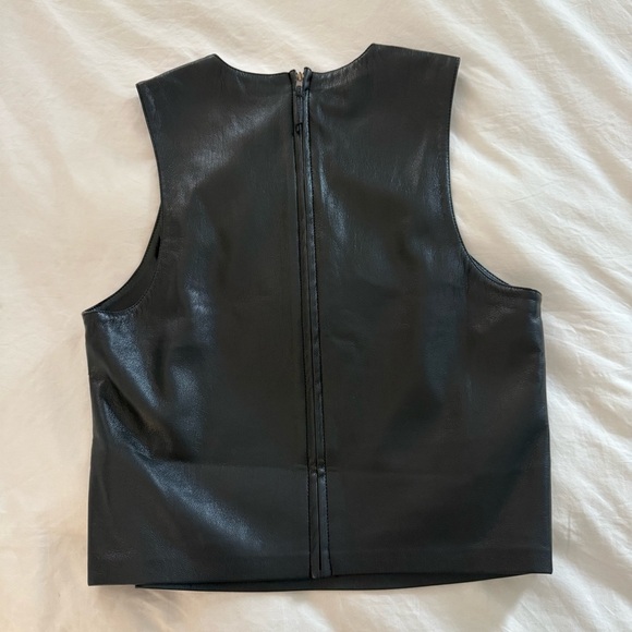 Good American Better Than Leather Faux Leather Tank - Picture 5 of 9